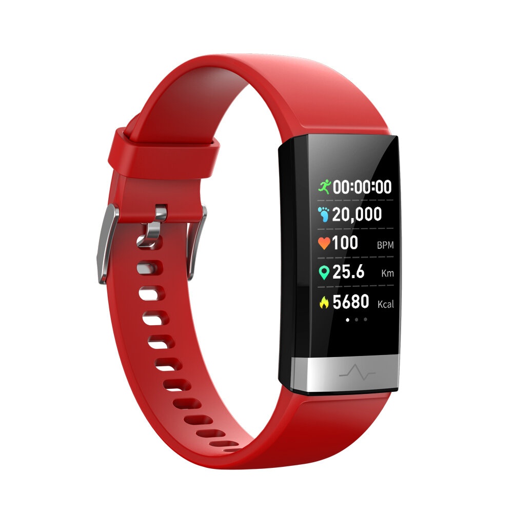 V19 ECG+PPG O2 HRV Analysis Tracking Motion Call Reminder IP68 Waterproof Smart Watch - Red - Image 2