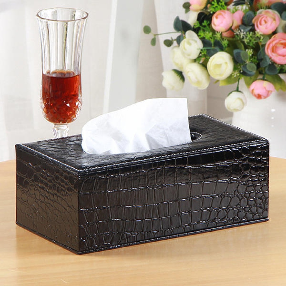 Leather Desktop Car Tissue Box Storage Jewelry Box Reorganize Box Office Pen Container - #1 - Image 2