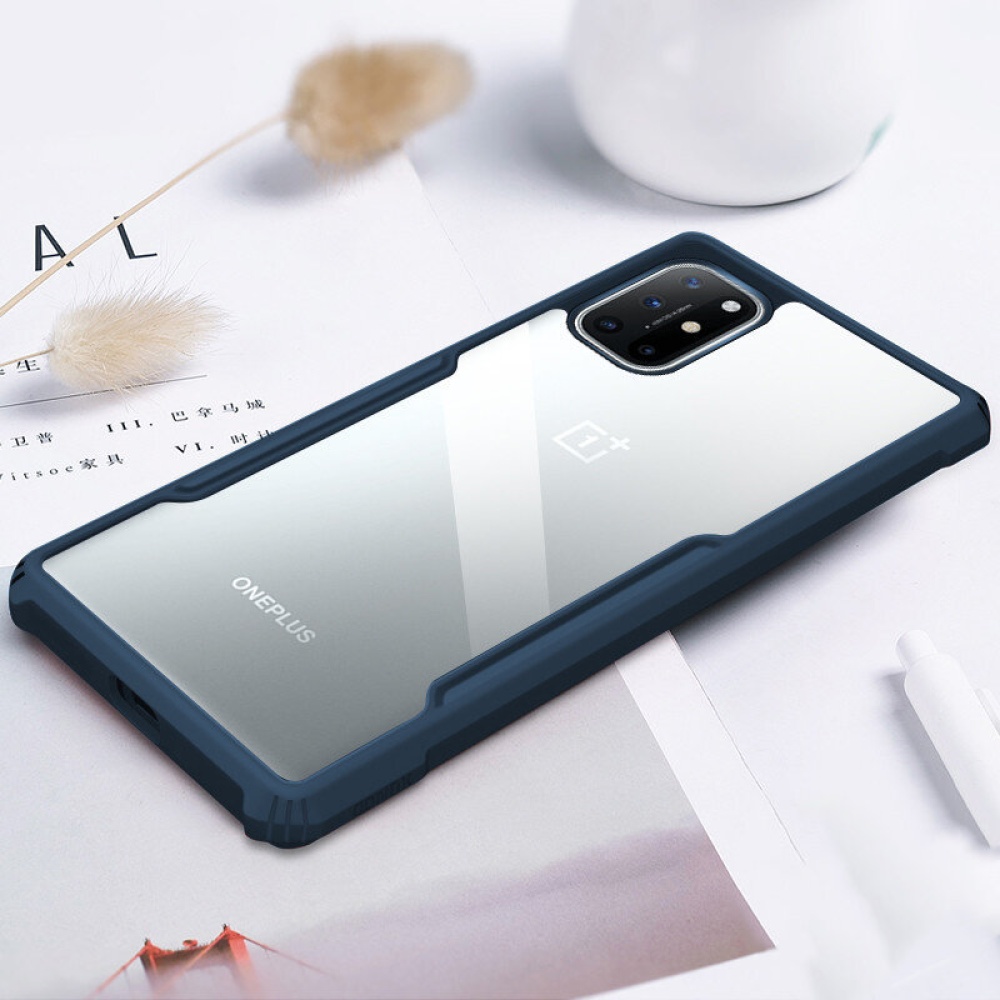 for OnePlus 8T Case with Bumpers Shockproof Anti-Fingerprint Transparent Acrylic Protective Case - Black - Image 2