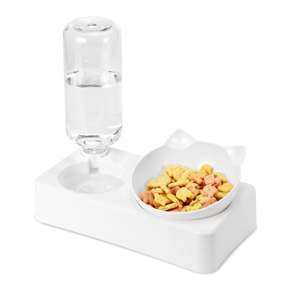 Automatic Non-Slip Cat Elevated Cervical Spinal Bowls Pet Double Bowl for Feeding Container - S