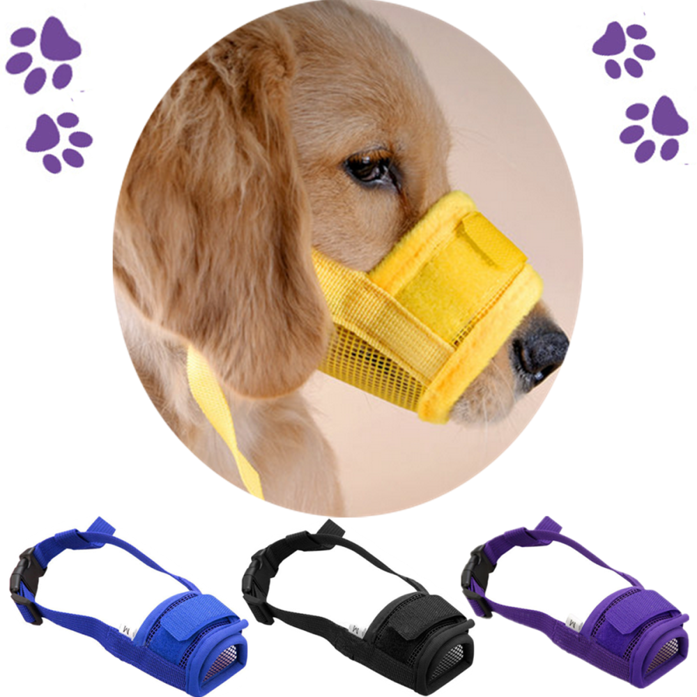 Fashion Adjustable Nylon Dog Muzzle Pet Puppy Mesh Mouth Mask Anti Biting Barking S-XL - XL Pink - Image 2