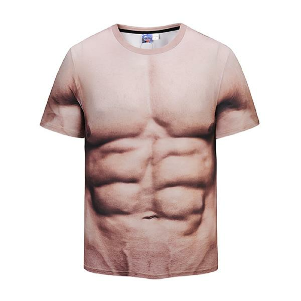 Casual Men's Bodybuilding Elastic Short Sleeved Tees - S #01