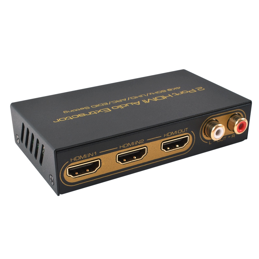 HDMI 2 Port Audio Extractor Splitter Supports 4K@60Hz/ UHD/ ARC/ EDID UK plug - Image 2