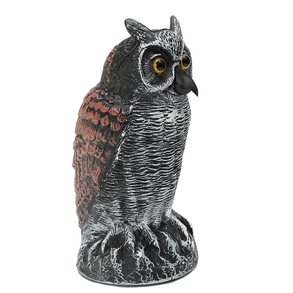 Standing Owl Bird Model Toys Hunting Shooting Decoy Deterrent Home Garden Decorations - Image 2