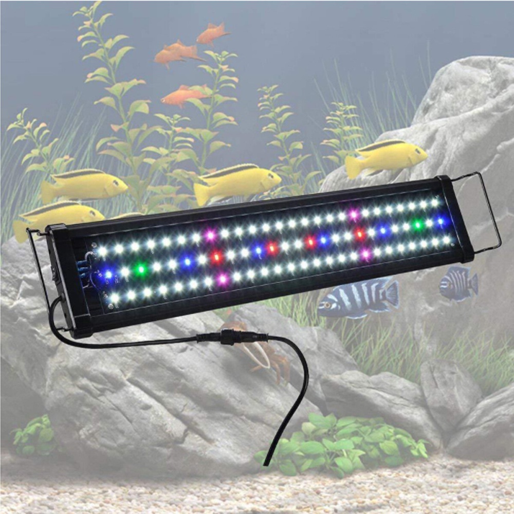 Aquarium Fish Tank Pond LED Strip Lights Bar Lamp Submersible Lights White Blue - 60cm LED Full Spectrum - Image 2