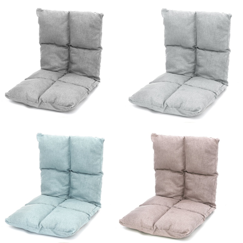 Foldable Single Lazy Sofa Comfortable Leisure Sofa Hotel Tatami Chair Bed Computer Living Room Removable Casual Chair - Sky Blue