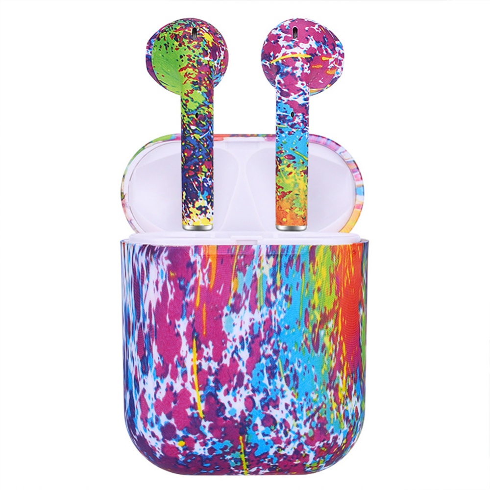 I18S Dessin coloré personnalisé TWS Bluetooth Earphone Camouflage