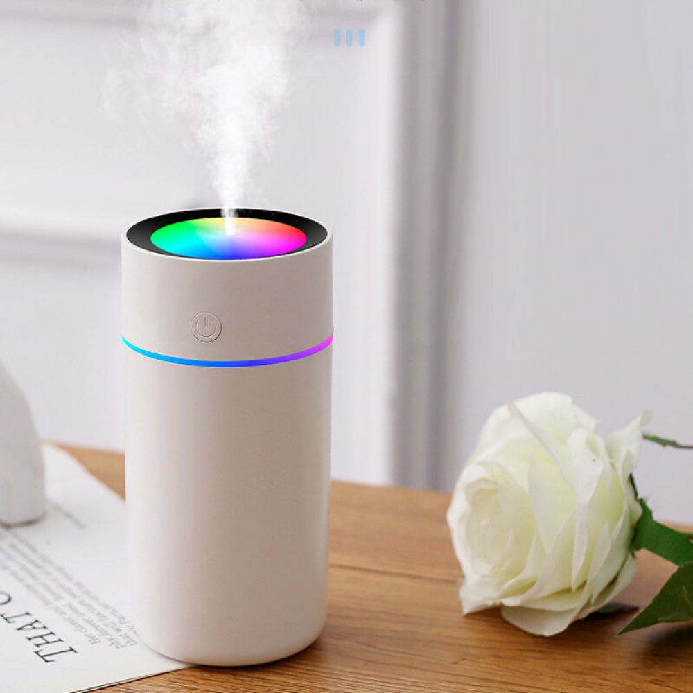 Colorful Cup Humidifier Mini USB Car Desk 320ml Humidifier Nano Spray Colorful Lighting - Black - Image 2