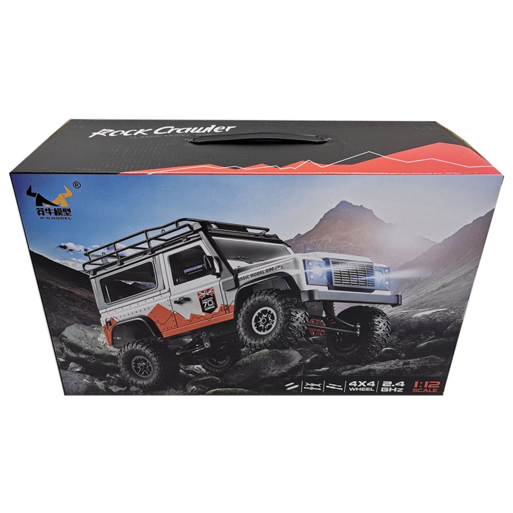 MN-99S 1/12 2.4G 4WD Rc Car W/ Turn Signal LED Light 2 Body Shell Roof Rack Crawler Truck RTR Toy gray_Triple battery - Image 2