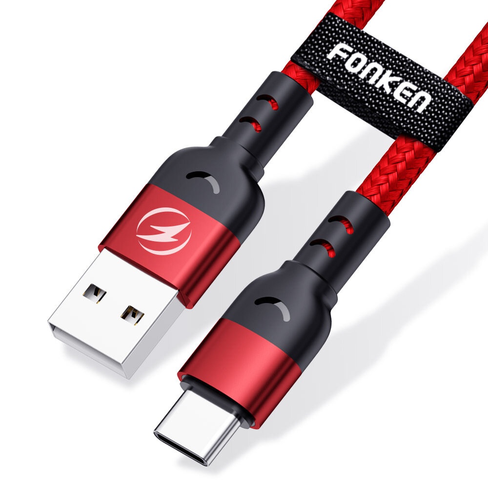 FONKEN 3A Fast Charging USB To USB-C Cable Fast Charging Data Transmission Cord 1m/2m Long For Samsung Galaxy Note 20 For XIAOMI Mi 10 Huawei P50 Pro - Image 2