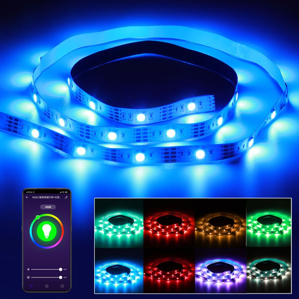 1/3/5m Wifi USB LED Strip Lights TV Back Light 5050 RGB Colour Changing APP Control Works with Alexa Google Home - 1M - Image 2