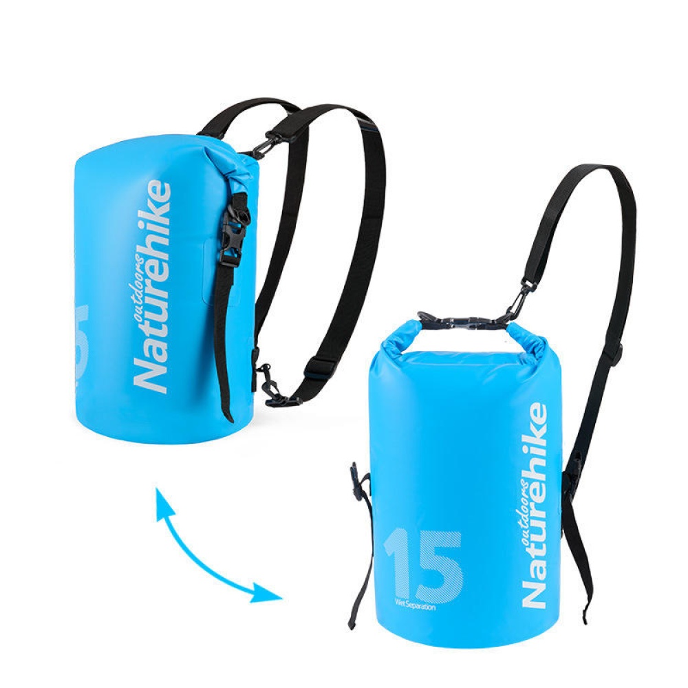 Naturehike NH18F007-D 10L 15L 25L Outdoor Waterproof Dry Wet Bag Swim Snorkeling Storage Pouch - 15L Black - Image 2