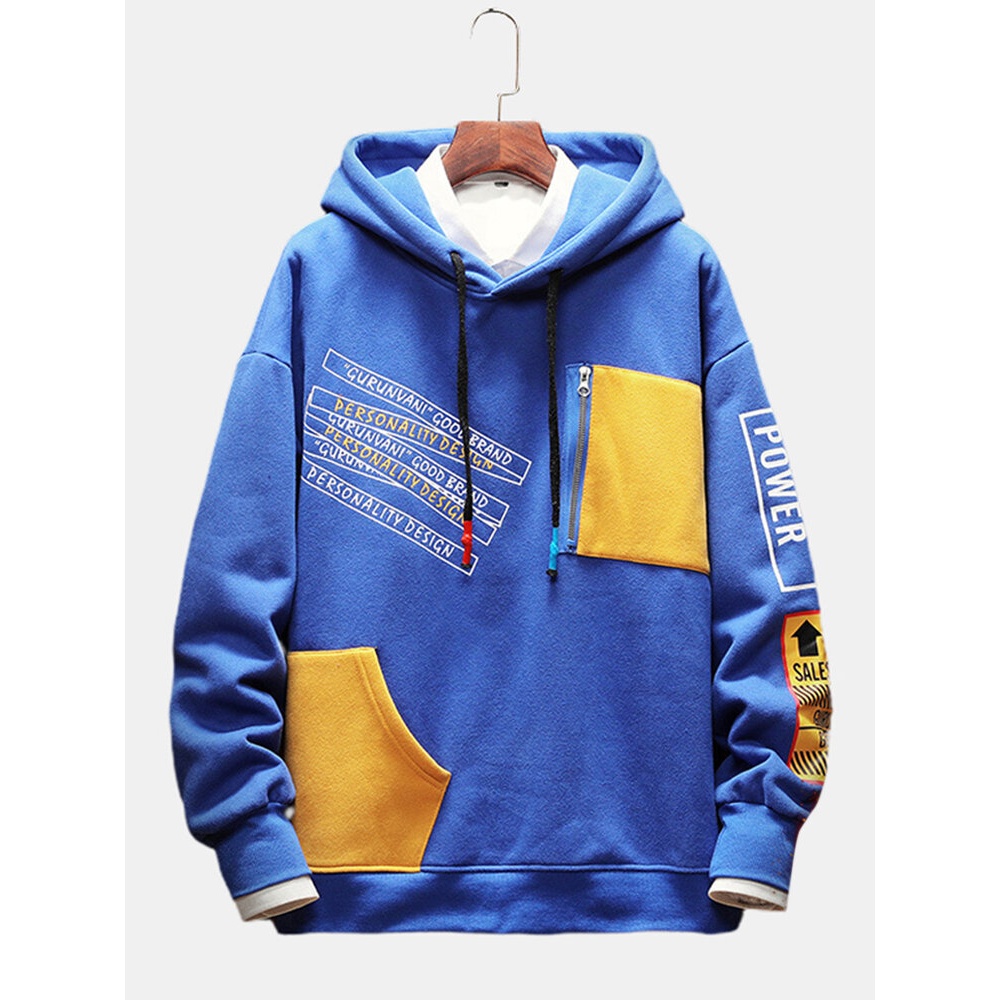 Men's New Japanese Loose Hooded Large Size Patch Casual Fashion Jacket Sweaters - 2XL White