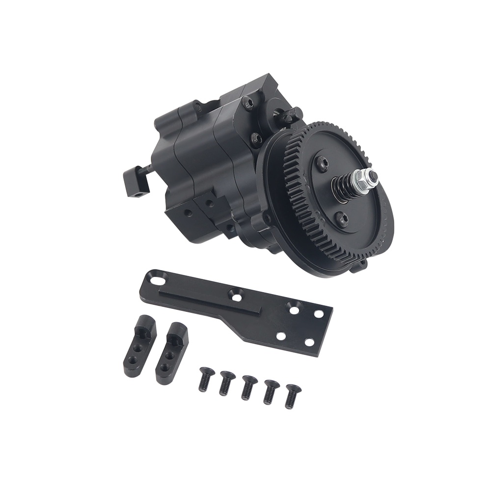 Alloy CNC Chassis / Gear Box Transfer Case Center Gearbox Transmission 2 Speed For 1/10 Axial Wraith 90018 Rc Crawlers black - Image 2