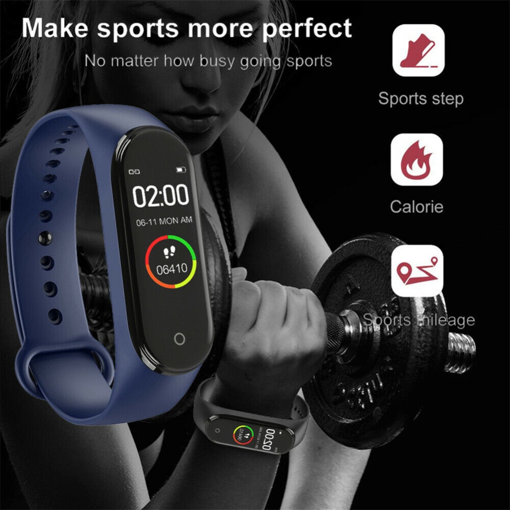 Men Women M4 Smart Digital Watch Calorie Counter Running Pedometer Bracelet - Image 3