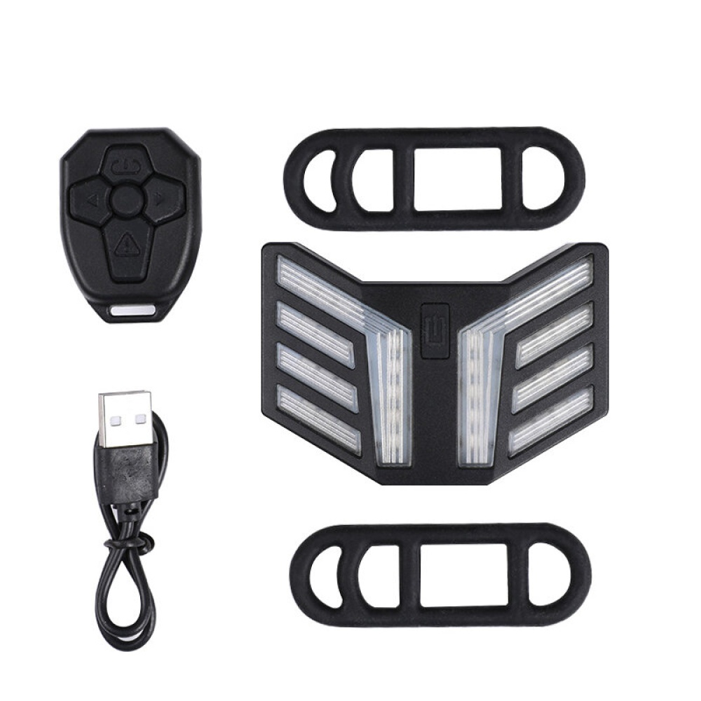 XANES® TK-870 Bike Taillight 3 Modes USB Rechargeable Warning Light with Remote Control Waterproof Turn Signal Outdoor Safety Cycling