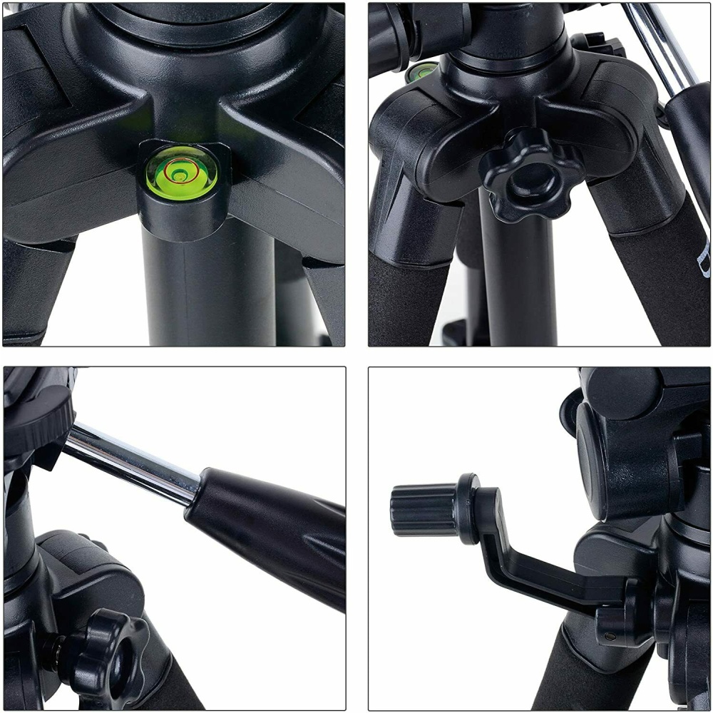 Mobile Phone Bracket Pro Aluminium Q111 Tripod for DSLR Camera Video Fill-in Light silver gray - Image 3