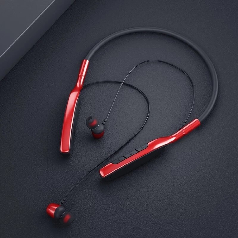 D01 bluetooth 5.0 Neckband Earphone Super Long Standby Neck Hanging Wireless Sports Waterproof Headset - Black - Image 2