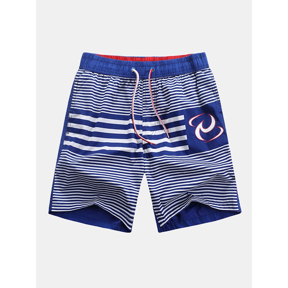 Men Hawaiian Style Holiday Seaside Quickly Dry Icy Breathable Board Shorts - M #02