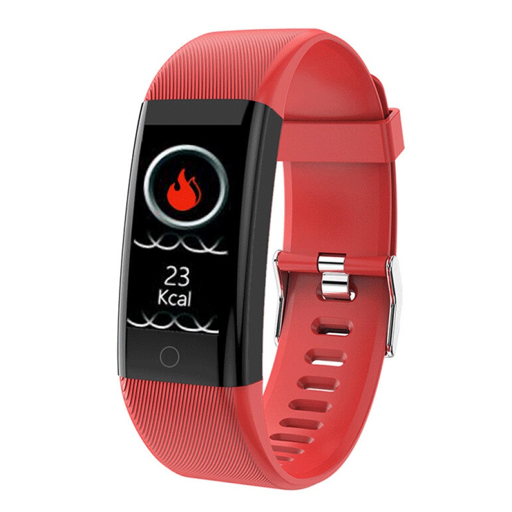 115 Pro Colorful Plug-in USB Heath Check Multi-sport Modes Weather Smart Watch Bracelet - Red - Image 2