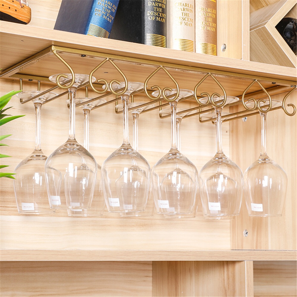 Stemware Glass Cup Holder Hanging Rack Storage Under Cabinet - XL - Image 2