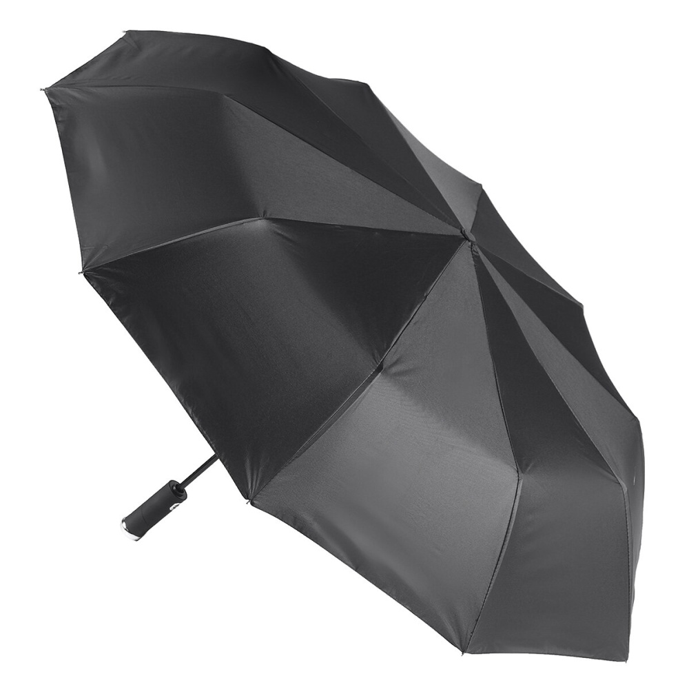 Automatic Folding Umbrella with Flashlight Rotatable Ultra Large Umbrella Windproof UPF50+ Anti UV Daily Sun Protection - Black - Image 2