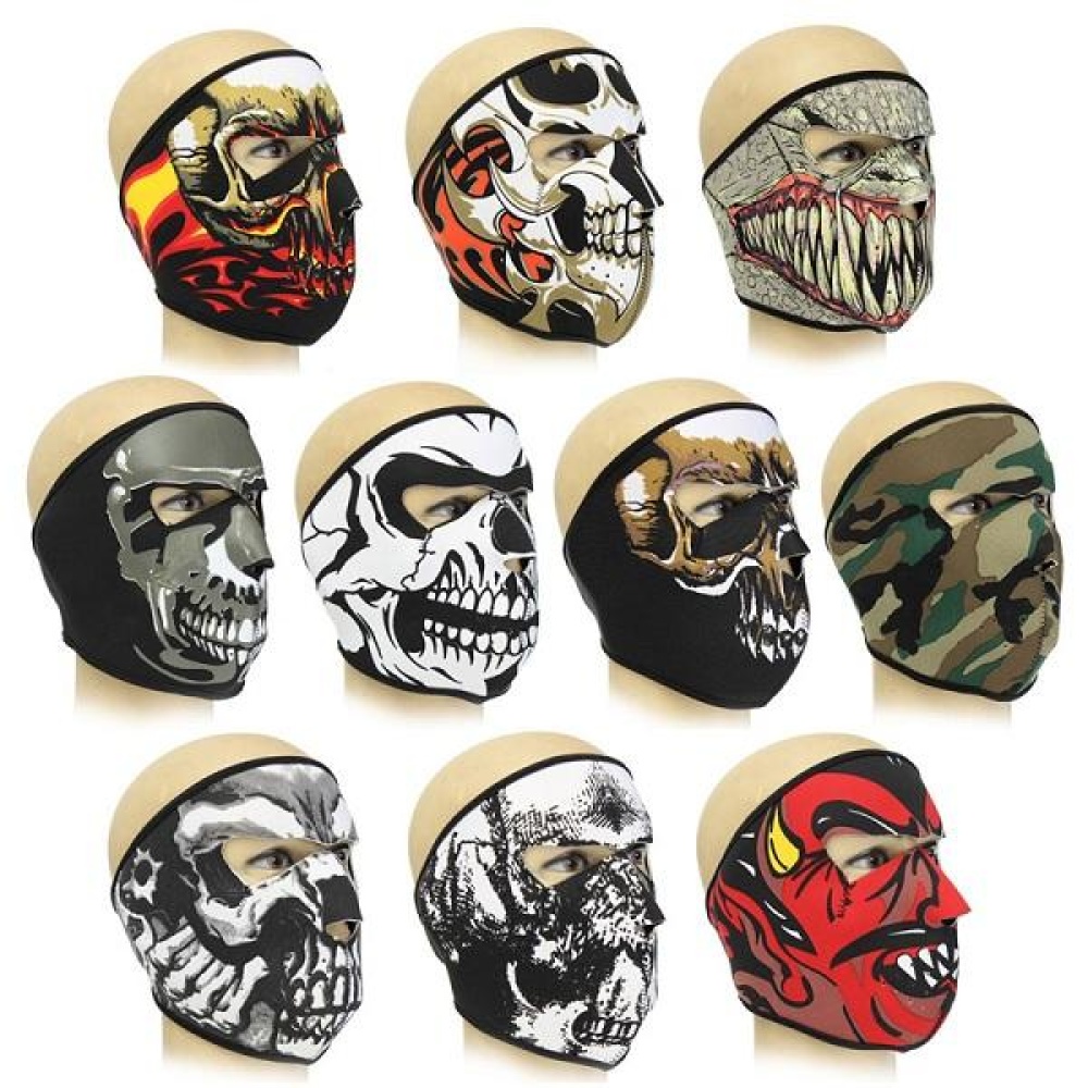 Neoprene Full Face Reversible Biker Skateboard Motor Bike Scary Sports Mask CS Mask - K - Image 2