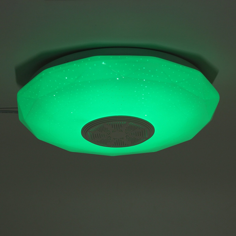 30cm Diameter Bluetooth LED Ceiling Light RGB Music Speaker Dimmable Lamp Remote Room Diamond Models - Image 2