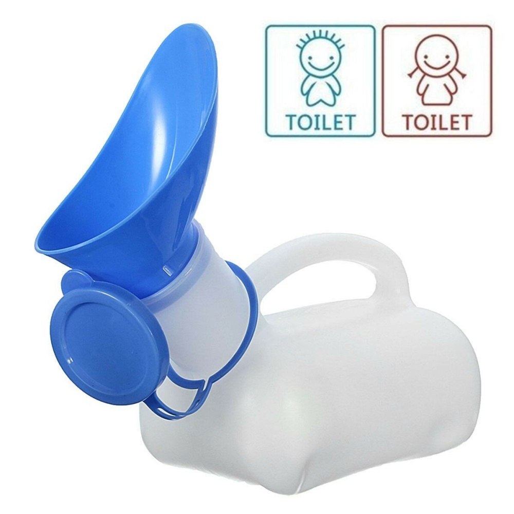 IPRee 1000ml Female Male Portable Mobile Urinal Mini Plastic Toilet With Cover Travel Camping - Image 2