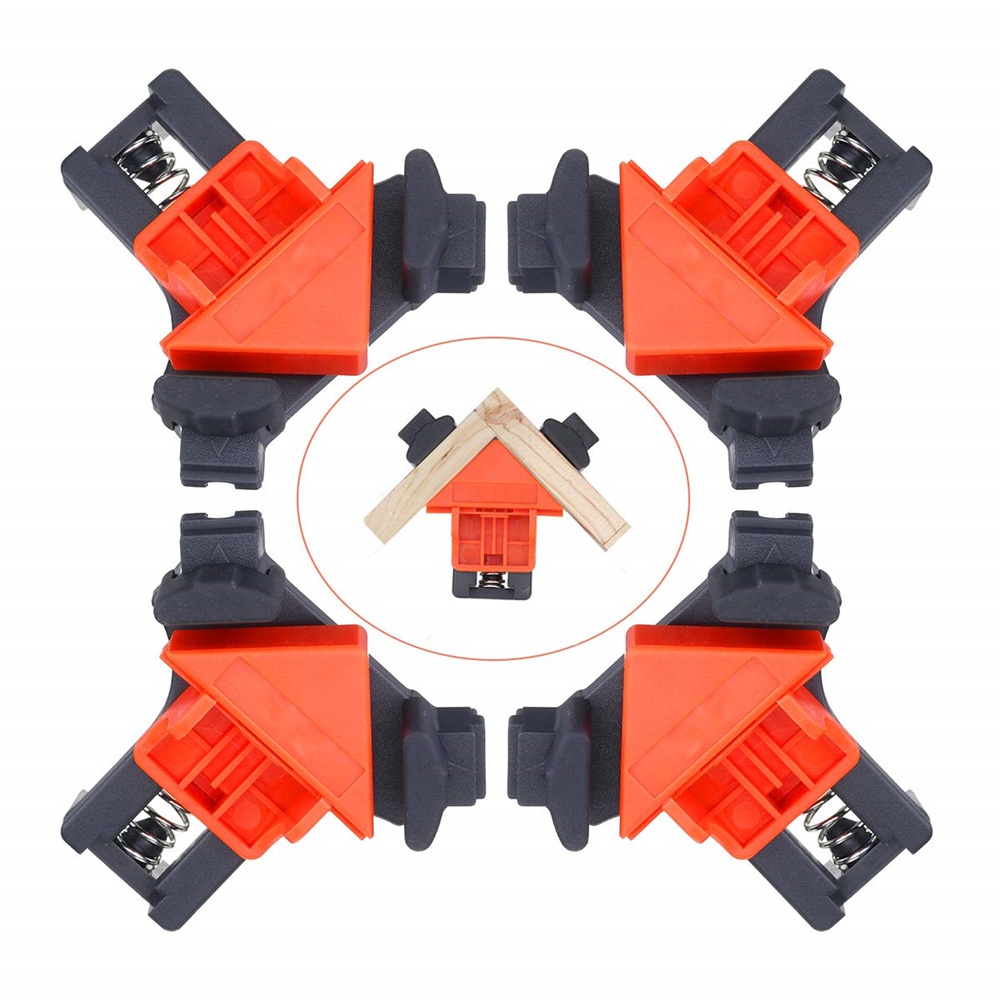 60/90/120 Degree Right Angle Clamp Corner Mate Woodworking Hand Fixing Clips Picture Frame Clip Positioning Tools Orange
