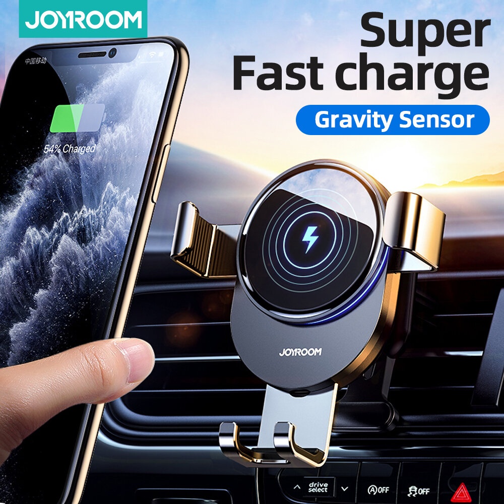 Joyroom 15W Qi Wireless Charger Car Phone Holder Wireless Charger Car Mount Smart Infrared Sensor for Air Vent Mount / Dashboard Mobile Navigation Br - Image 2