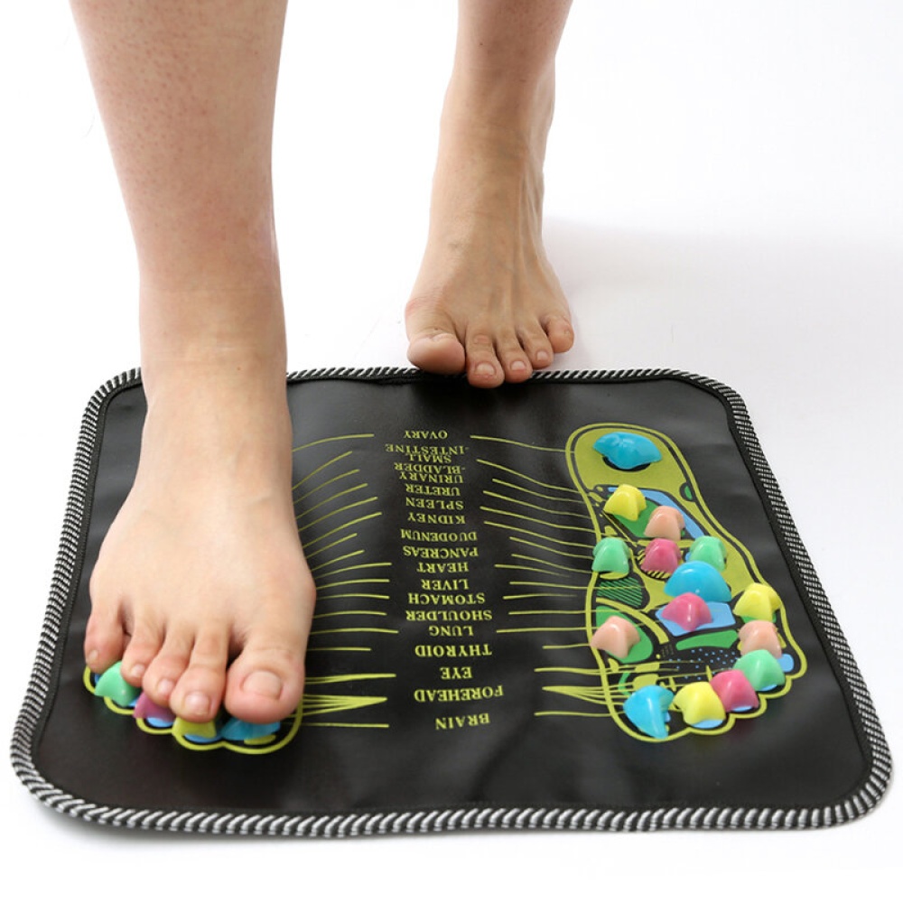 KOLOAD Foot Massager Plantar Massage Mat Acupoint Stimulation Improve Blood Circulation Relieve Ache Pain Eliminate Muscle Fatigue - Black