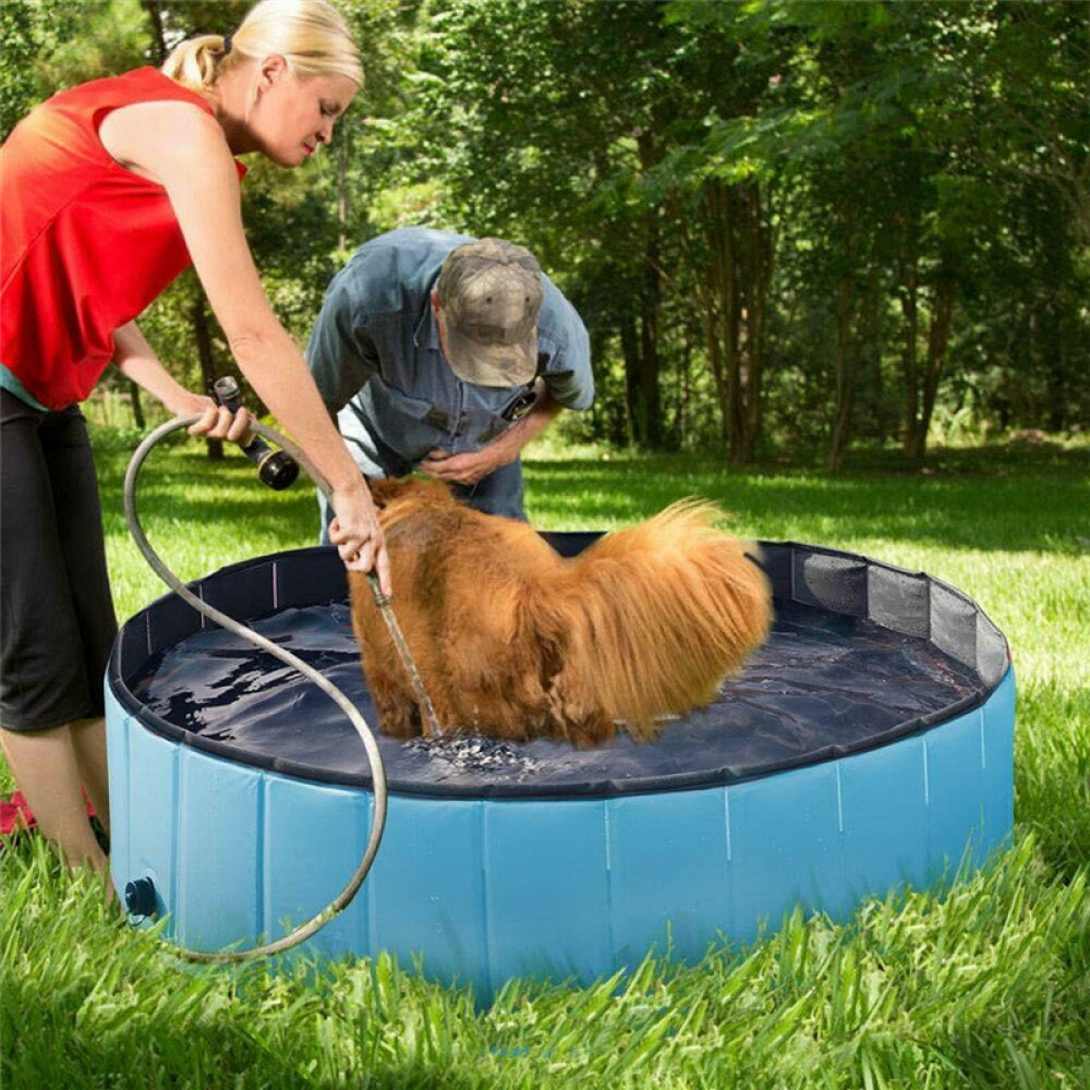 120x30cm Large Capacity Dog Pet Bathing Tub Bath Bucket Folding Basin Shower Room Kids Swimming Pool Tub - Image 2