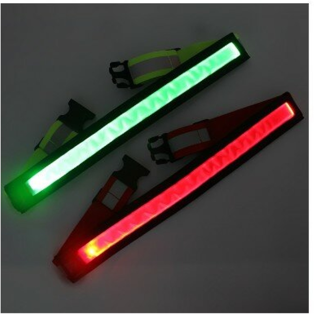 USB Charging Reflective Warning light Flashing Belt LED Luminous Belt For Outdoor Cycling - Blue - Image 2