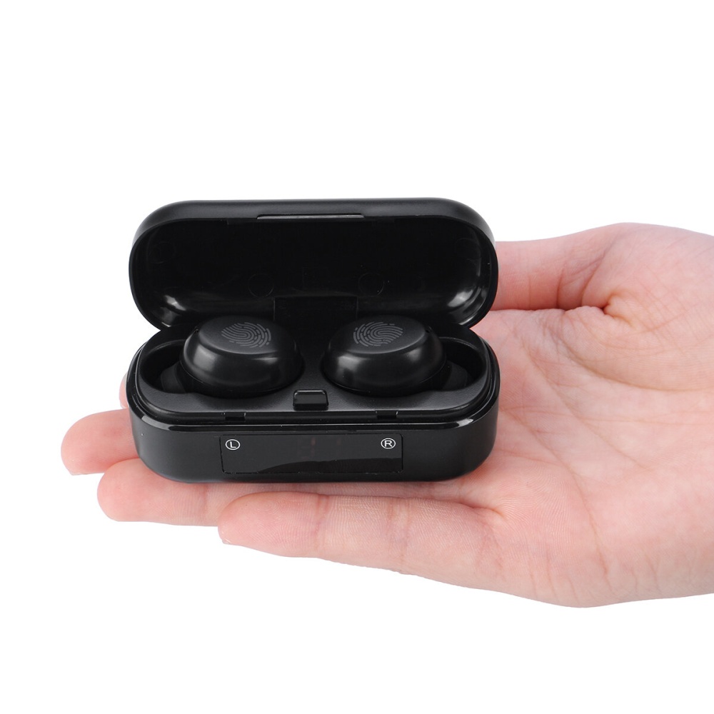 V8 bluetooth 5.0 TWS In-Ear Headset Power Display Wireless Sport Earphone Mini Stereo Headphones with Charging Case - Image 2