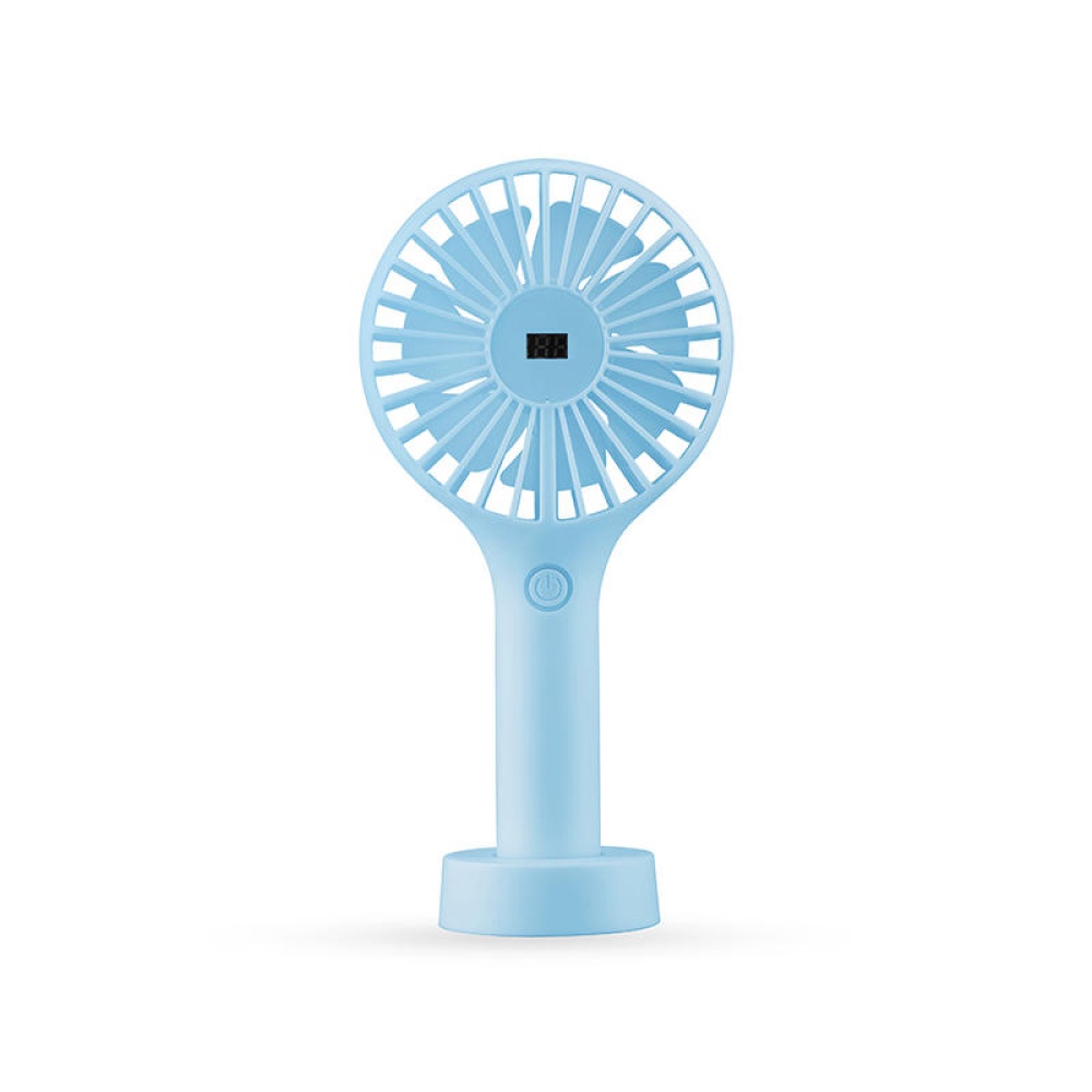 2000mAh Rechargeable Hand Fan for Office Home Outdoor USB Fans 3 Speed Adjustable Cooling Fan - Blue - Image 2