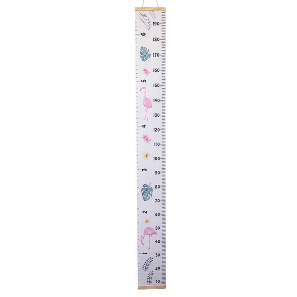 Baby Growth Chart Handing Ruler Wall Decor for Kids Removable Height Flamingo_20*200