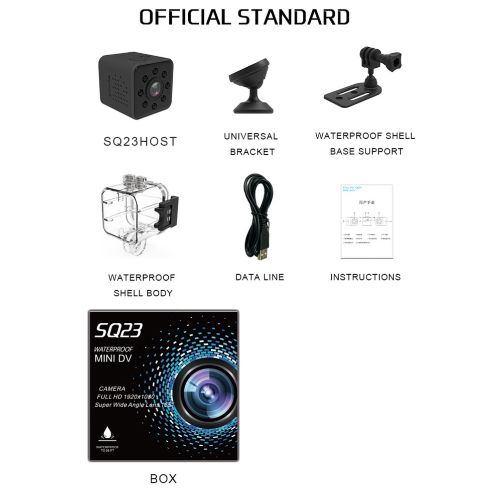 Sq23 Mini Camera 1080p HD Wifi Action Wide Angle Night Vision Camcorder - Image 2