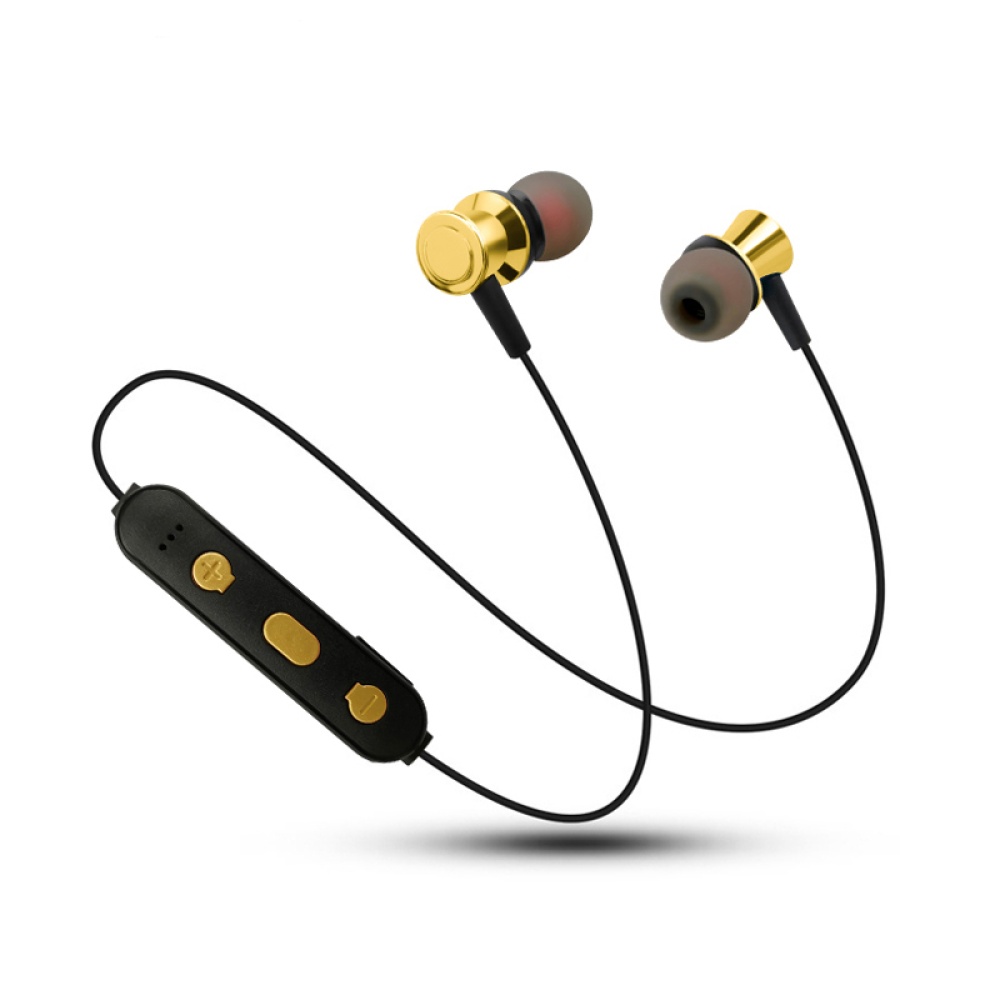 Wireless Stereo Earbuds Sports Bluetooth Headset Neckband sport Earphone Auriculare CSR for All Phone Gold - Image 4