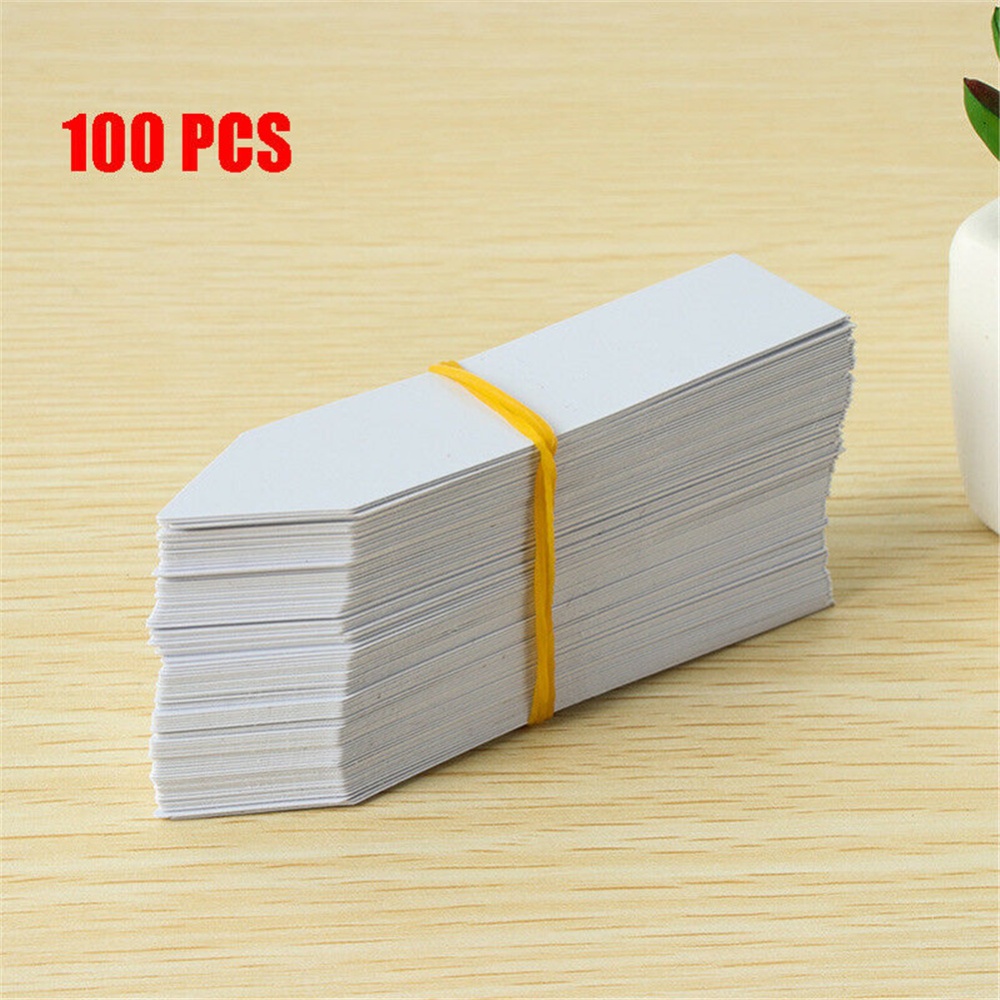 100pcs Plant Tag Garden Label Plastic Hanging Waterproof Tagging Nursery Pot Marker yellow - Image 2