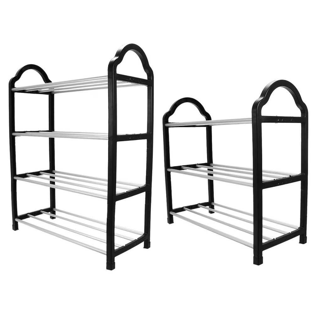 3/4 Tier Space Saving Shoe Storage Organizer Free Standing Shoe Tower Racks Shelves Shelf - #1 - Image 2