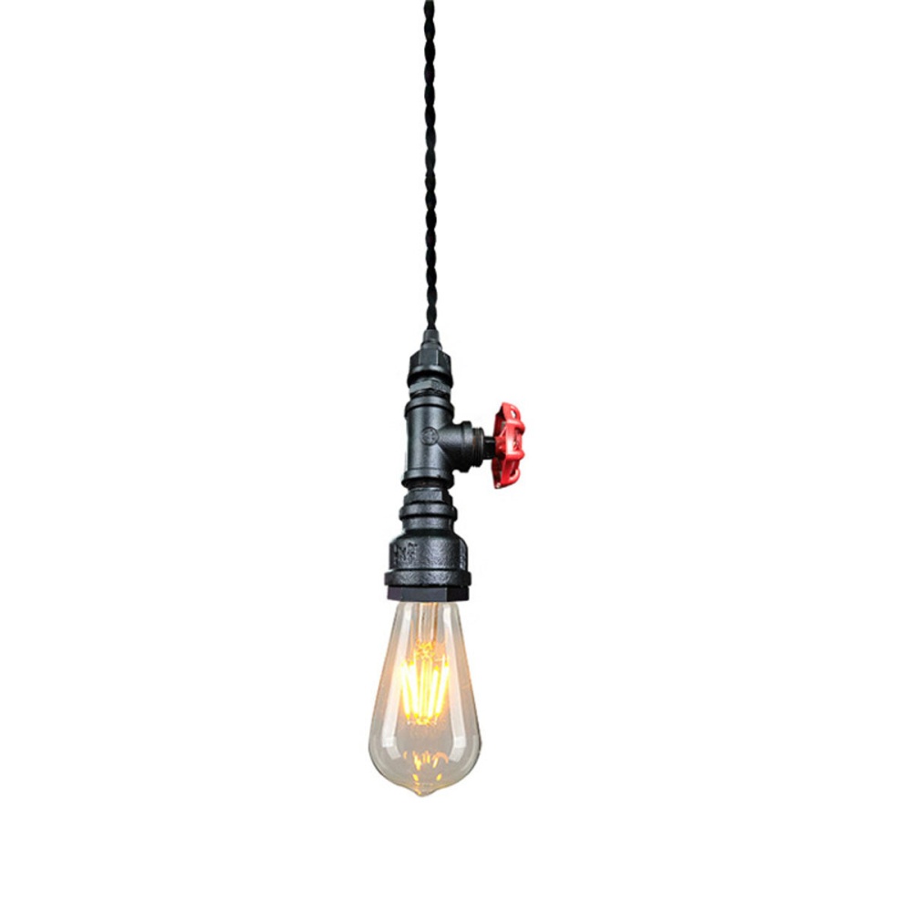 85-265V Retro Pendant Light Ceiling E27 Lamp Bulb Alloy 116cm Home Decoration - Black - Image 2