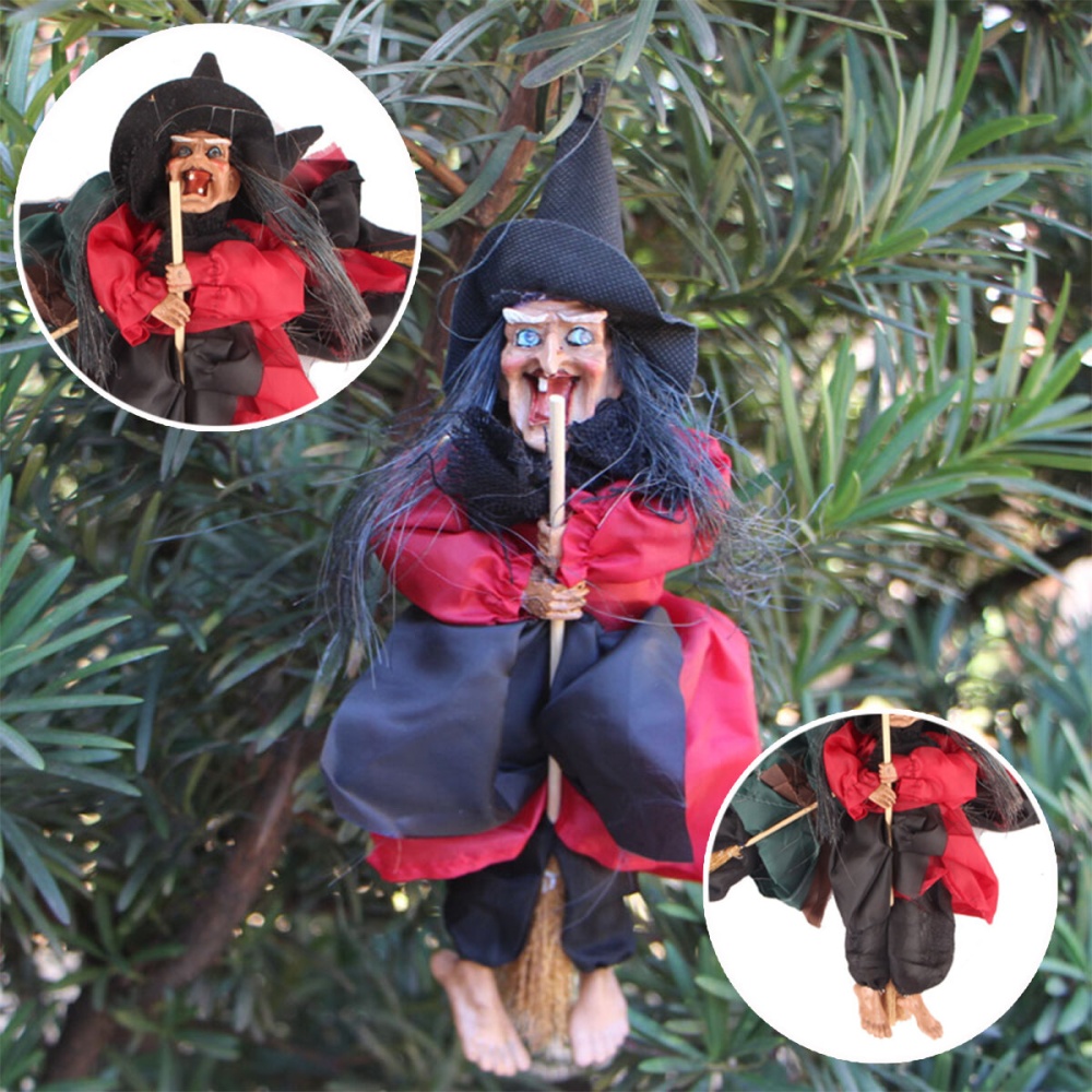 Voice Control Hanging Ghost Witch Props Touch Induction Wall Hang Party Outdoor Home Decoration  Hanging Witch Ghost Dolls Prop Ghost Festival Toy - - Image 2