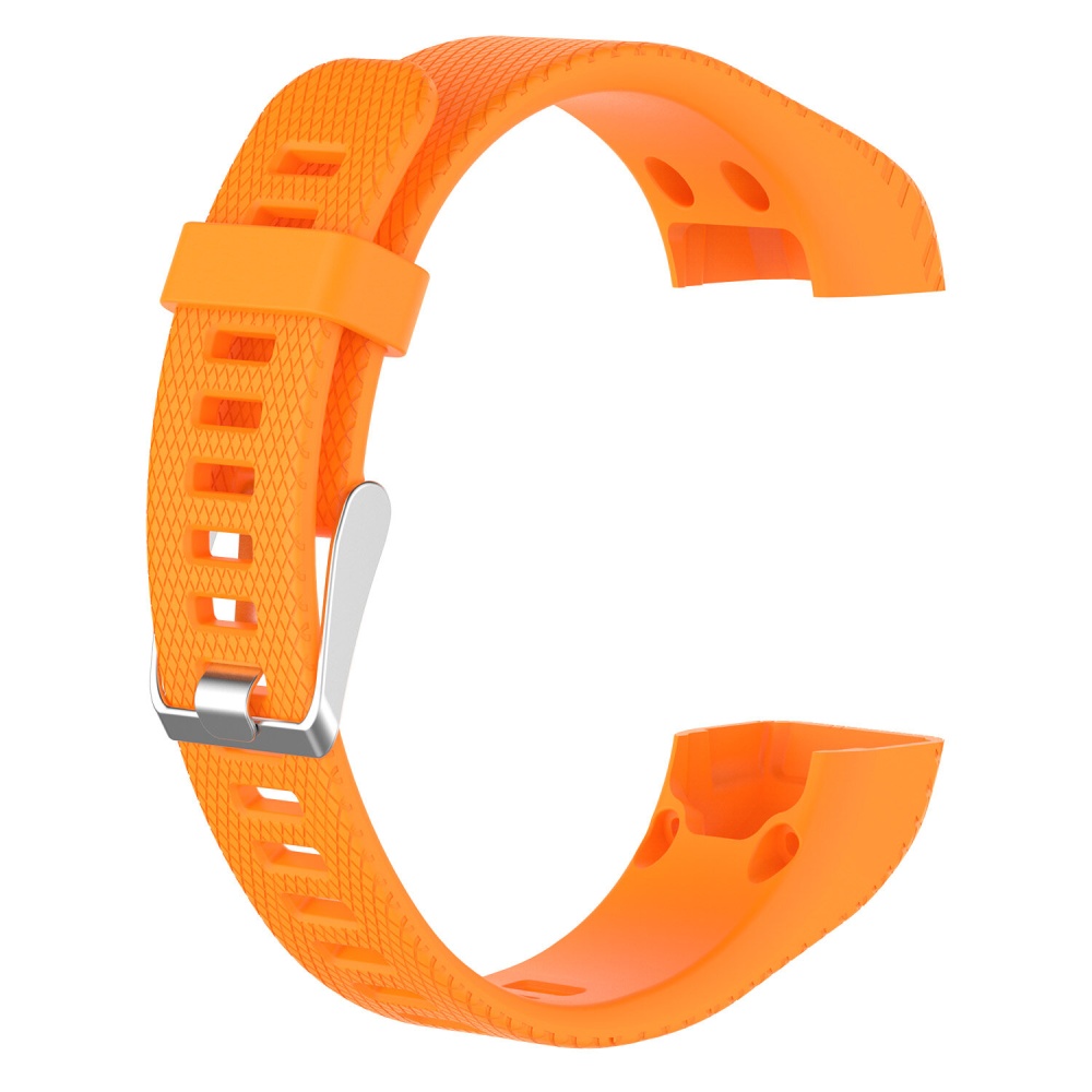 Texture Silicone Replacement Strap Smart Watch Band For Garmin Vivosmart HR+/Approach X10/X40 - Orange - Image 2