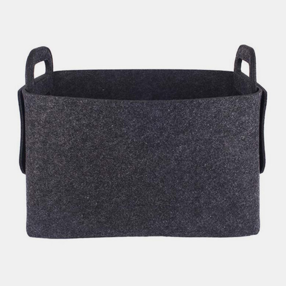 Felt Basket Power Pack Mobile Phone Charging Treasure Storage Bag Data Cable Finishing Bag - Grey - Image 2