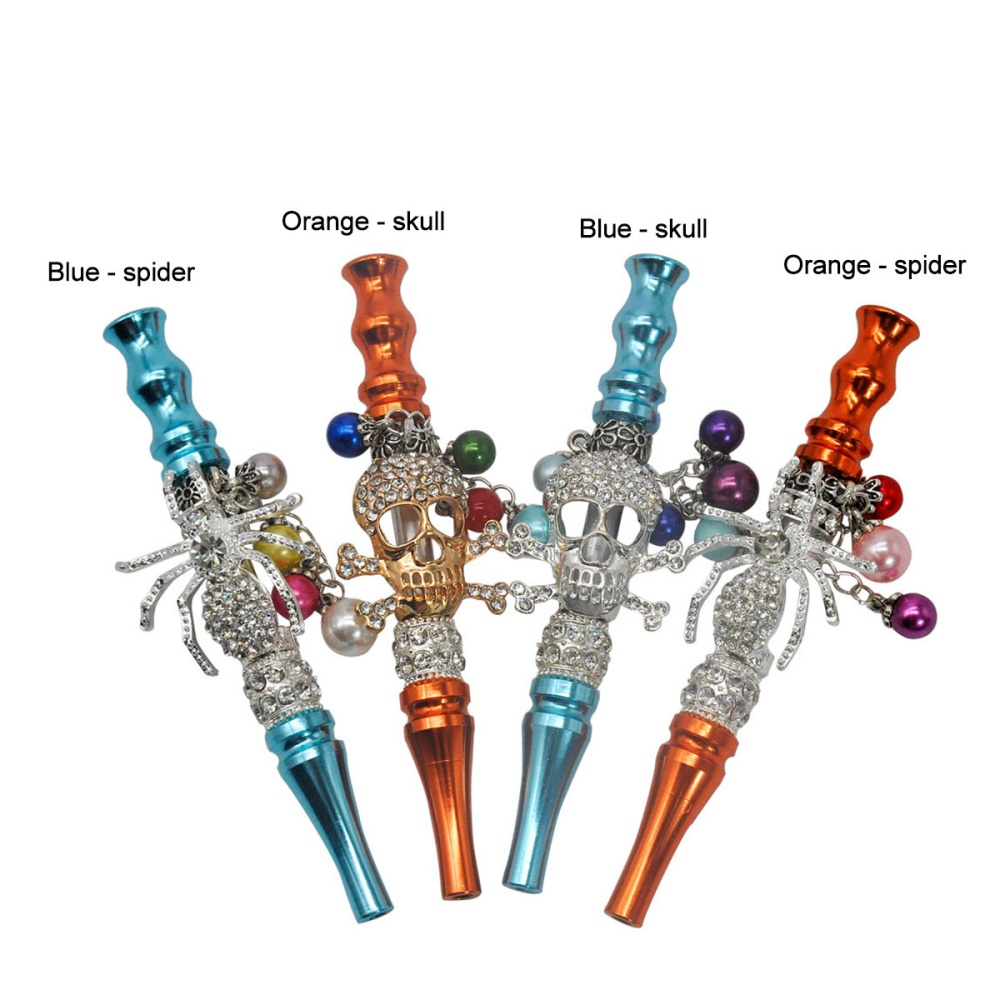 1PCS Hoookah Pipe Nozzle Hoookah Accessories For Smoking 110x7mm Tool - Blue spider - Image 2