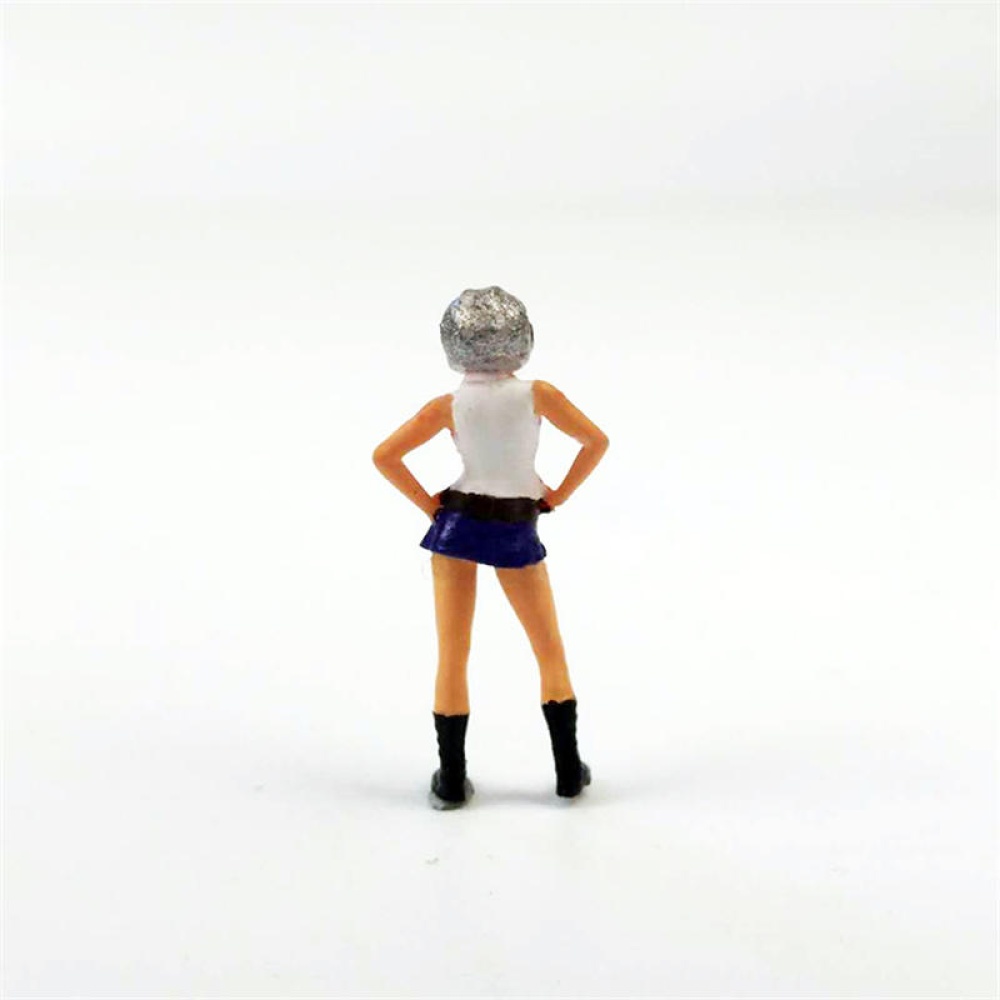 Race Medal 1:64 Action Figure Avant-garde Motorcycle Girl For KYOSHO M2 Siku Car - White - Image 2