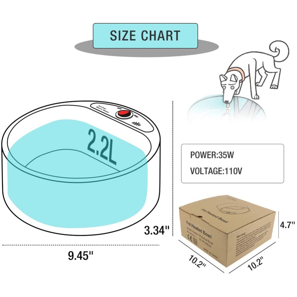 Pet Heating Bowl Cat Dog Food Plate Automatic Constant Temperature Heat Preservation Water pse (Japanese plug) 110-130v_ArmyGreen - Image 3