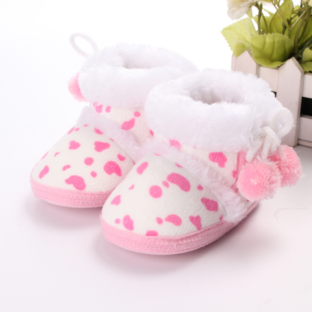 Toddler Baby Rabbit Shoes Cotton Flanging Leopard Velvet Boots - 0-3M 3 - Image 2