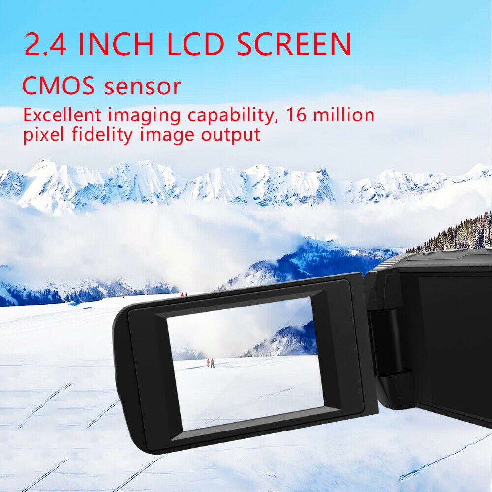 HD 1080P Digital Video Camera Camcorder W/Microphone Photography 16 Million Pixels Standard + wide-angle lens - Image 2